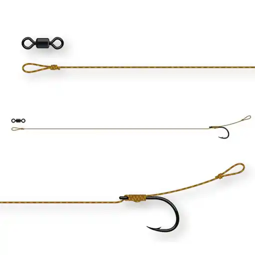 Autentický DAM Tactix Classic Rig 6 20cm 25lb 2pc
