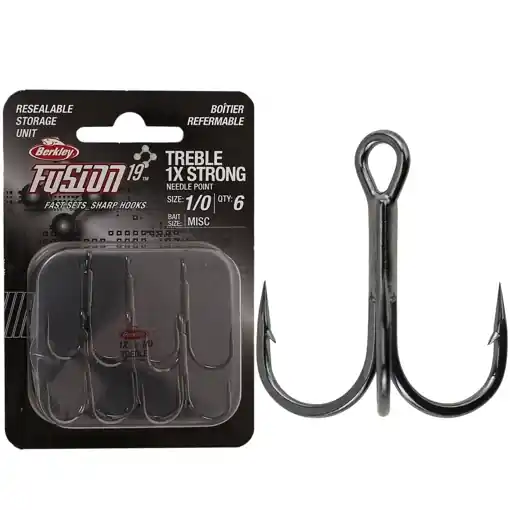 Nová Kolekce Berkley Fusion19 Treble 1x Hooks 1/0 (6pcs)