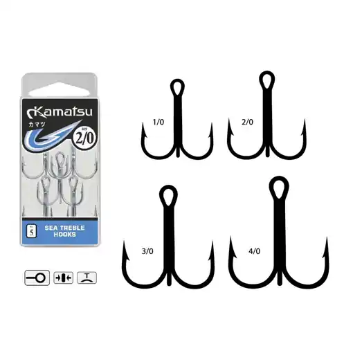 Nakupujte Hned Kamatsu Sea Treble Hooks 3/0 5pcs