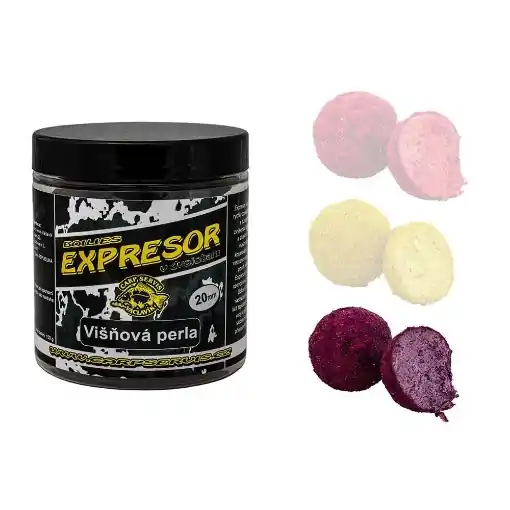 Akce Boilie Espresor Dwuwarstwowe 150g 20mm Wiśniowa perła