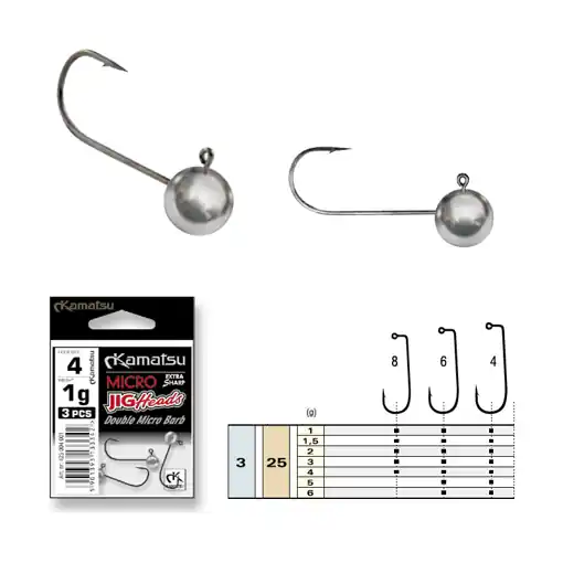 Finální Výprodej Jig hlavička Kamakatsu Extra MICRO 8 4.0g (3ks)
