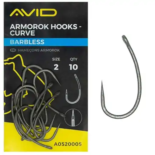 Avid Carp Armorok Curve Hooks Barbless Must-Have
