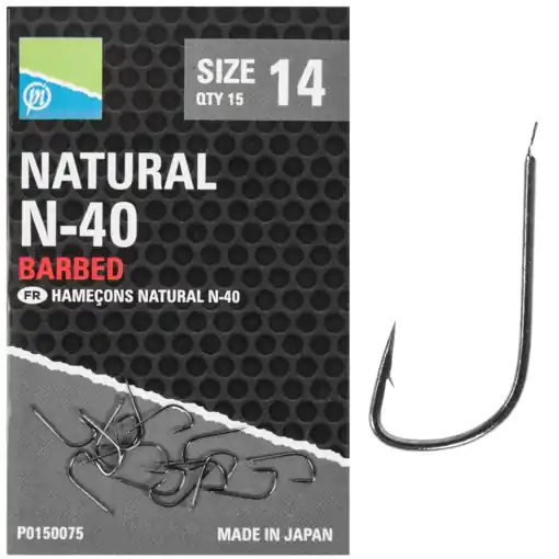 Omezená Nabídka Preston Innovations Natural N-40 Hooks 14 15pcs
