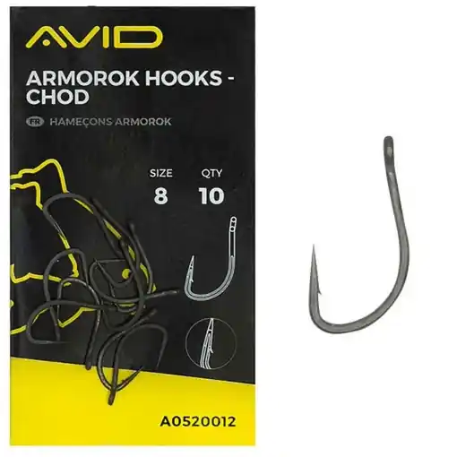 Novinka Avid Carp Armorok Chod Hooks 8 Barbed