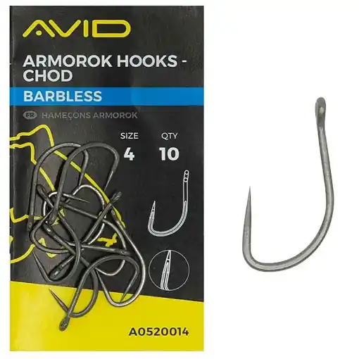 Značkový Avid Carp Armorok Chod Hooks 4 Barbless