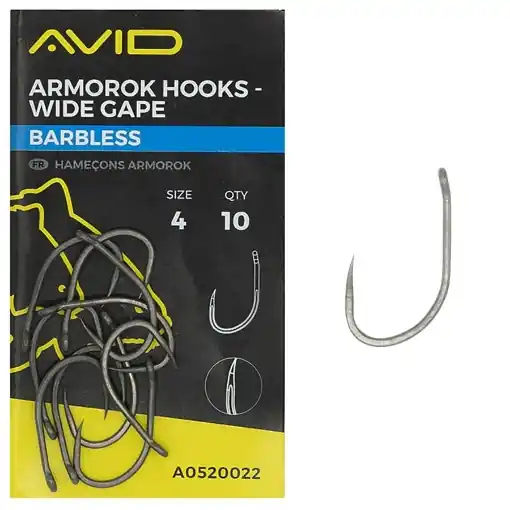 Pouze Dnes Avid Carp Armorok Wide Gape Hooks 2 Barbless
