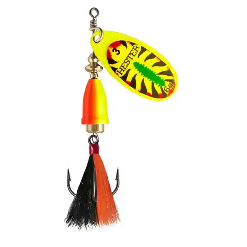 Rychlé Dodání Hester Bell Fly Yellow Fire Tiger w/blk-org 4 8g
