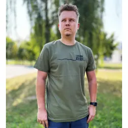 Přímo Od Výrobce Tričko Lovíme ryby vlnka, khaki