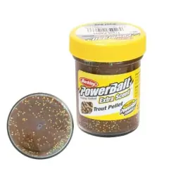 Berkley - Pstruhové těsto PowerBait Extra Scent glitter 50g - Trout pellet Speciální Cena