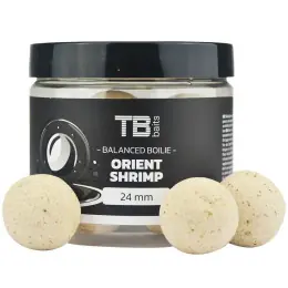 Časově Omezené TB baits - Vyvážené Boilie Balanced White Edition + Atraktor Orient Shrimp, 100g, 24 mm