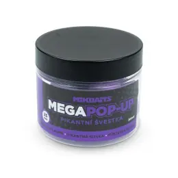 Mikbaits - Plovoucí Fluo boilie Mega 300ml, 25mm - Pikantní švestka Tovární Cena