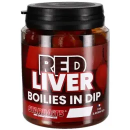 Sezónní Sleva Starbaits - Boilies v dipu Red Liver, 150g