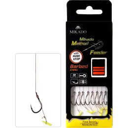 Víkendová Akce MIKADO - Hotový Návazec Method Feeder 10cm, PUSH STOP, braid, 8ks