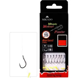 MIKADO - Hotový Návazec Method Feeder 10cm, PUSH STOP, monoline, 8ks Tovární Cena
