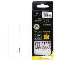 MIKADO - Hotový Návazec Method Feeder 10cm, s Trnem,DB braid, 8ks Akční Nabídka