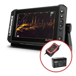 Lowrance - Sonar Elite FS 7 bez sondy + baterie 12V/7Ah + nabíječka Geti 6A 12V Zlevněný