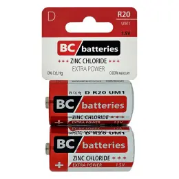 BC - Trixline Extra power zinkochloridová baterie 1,5V R20, 2ks Nízká Cena