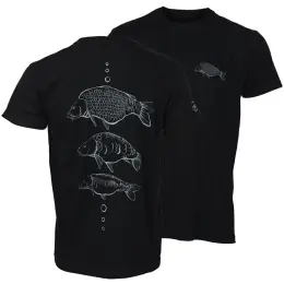 Poslední Šance Giants fishing Tričko pánské černé Tři kapři