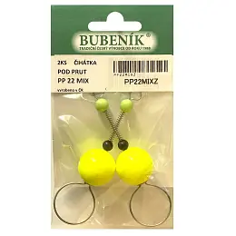 Bubeník - Číhátko pod prut 22mm, 2ks barva žlutá Výprodej Značkový