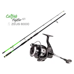 ZFISH Combo Prut Catfish Fighter 2,85m/100-300g + Naviják Zeus ZX 8000 Ihned K Objednání