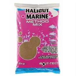 Značkový Bait-Tech krmítková směs Halibut Marine Method Mix 2 kg