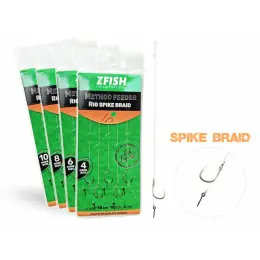 ZFISH - Návazec Method Feeder Rig Spike Braid 5 ks Oblíbený