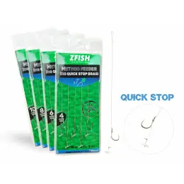 ZFISH Návazec Method Feeder Rig Quick Stop Braid 5 ks Dokud Zásoby Vydrží