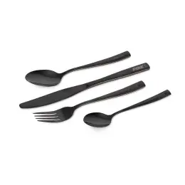 Dokud Zásoby Vydrží Fox příbor Cookware Black Stainless Cutlery Set
