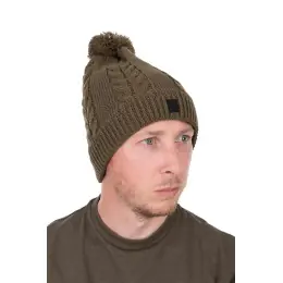 Fox čepice Khaki Knitted Bobble Hat Výprodej