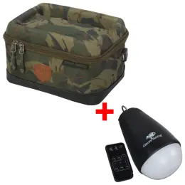 Novinka Giants fishing Akční set - Pouzdro na elektroniku Medium + Světlo Camping Lamp LED Multicolour