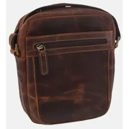 MERCUCIO - Pánské kožené crossbody - tmavěhnědá kůže hunter V 250587-1 Pouze Dnes