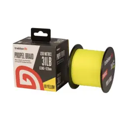 Trakker Kmenová pletená šňůra Propel Braid 31lb, 13.8kg, 0,26mm, 1200m, UV-Yellow - 0,260mm 31lb Cenová Bomba