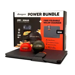 Deeper - Sonar Power Bundle CHIRP+ 3 + skládací solární nabíječka Kup Teď