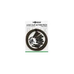 KORDA Montáž Basix Lead Clip Action Pack Camo Green 5 ks Sleva