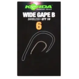 KORDA Háčky Wide Gape Barbless 10 ks Oblíbený