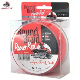 Cenový Hit Hell-Cat Splétaná šňůra Round Braid Power Red 200m