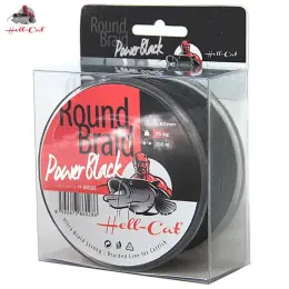 Zlevněný Hell-Cat Splétaná šňůra Round Braid Power Black 200m 0,50mm, 57,50kg
