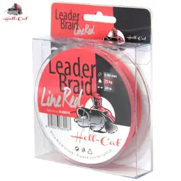 Hell-Cat Splétaná návazcová šňůra Leader Braid Line Red 20m 1.40mm/125kg Vysoce Kvalitní