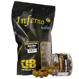Cenový Hit Carp Inferno Rozpustné Boilies Nutra Line Banán/Oliheň 20 mm 1 kg