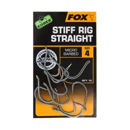 Fox háčky EDGES Stiff Rig Straight Cenová Bomba