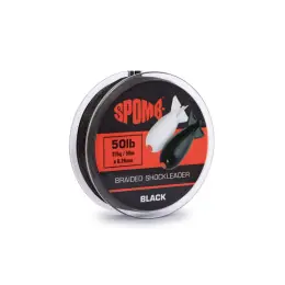 Spomb pletená šňůra Braided leader 22kg / 50lb Black Vysoce Kvalitní