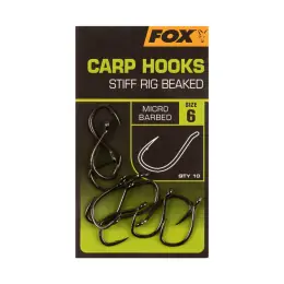 Fox háčky Stiff Rig Beaked Carp Hooks Nejprodávanější