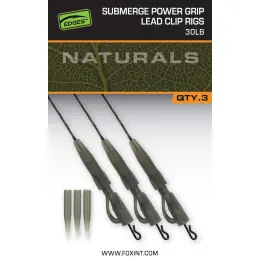 Cenová Bomba Fox montáž EDGES Naturals Submerge Power Grip Lead Clip Leaders