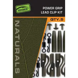 Sezónní Sleva Fox sestava na montáž EDGES Naturals Power Grip Lead Clip Kit