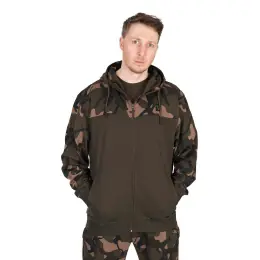 Fox mikina LW Khaki/Camo Split Zip Hoody Přímo Od Výrobce