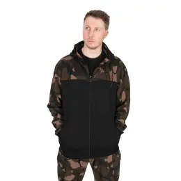 Fox mikina LW Black/Camo Split Zip Hoody Cenově Výhodný