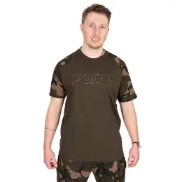 Fox tričko Khaki/Camo Outline T-Shirt Aktuální