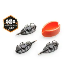 Vysoce Kvalitní Mivardi Sada rychlovýměnných method krmítek QMR Grip L (30g + 40g + 50g + mould)
