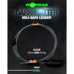 Výhodná Nabídka KORDA Koncová Montáž Dark Matter Leader Heli Safe 18,1 kg Clear