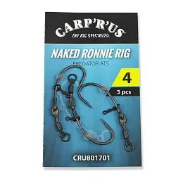 Carp‘R‘Us Carp‘R‘Us Návazec Ready Naked Ronnie rig - Predator 3ks Omezená Nabídka